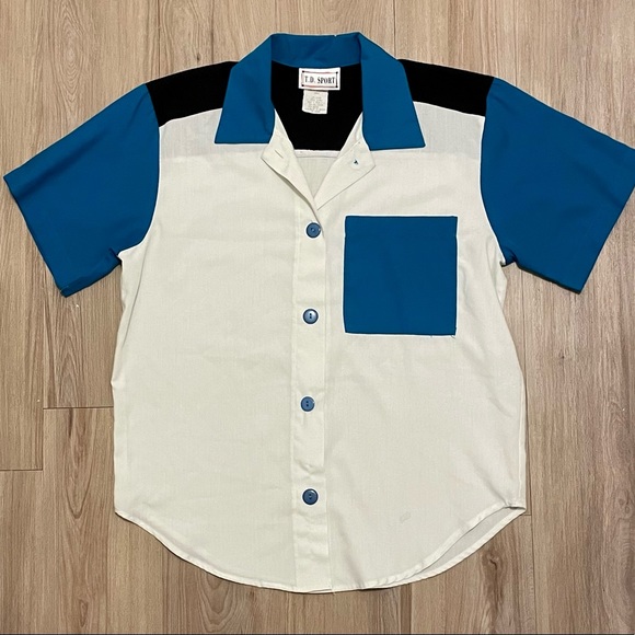Vintage Tops Vintage Cotton Short Sleeve Button Down Bowling Shirt Poshmark